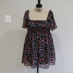 NWT BCBG Floral Smocked Dress